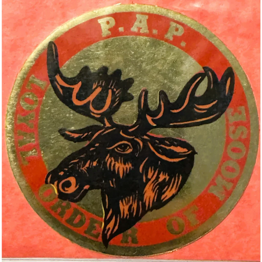 Rare Vintage 1960s Embla Crest Loyal Order of Moose Decal