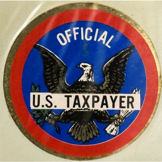 Rare Vintage 1960s Embla Crest Official US Taxpayer Decal