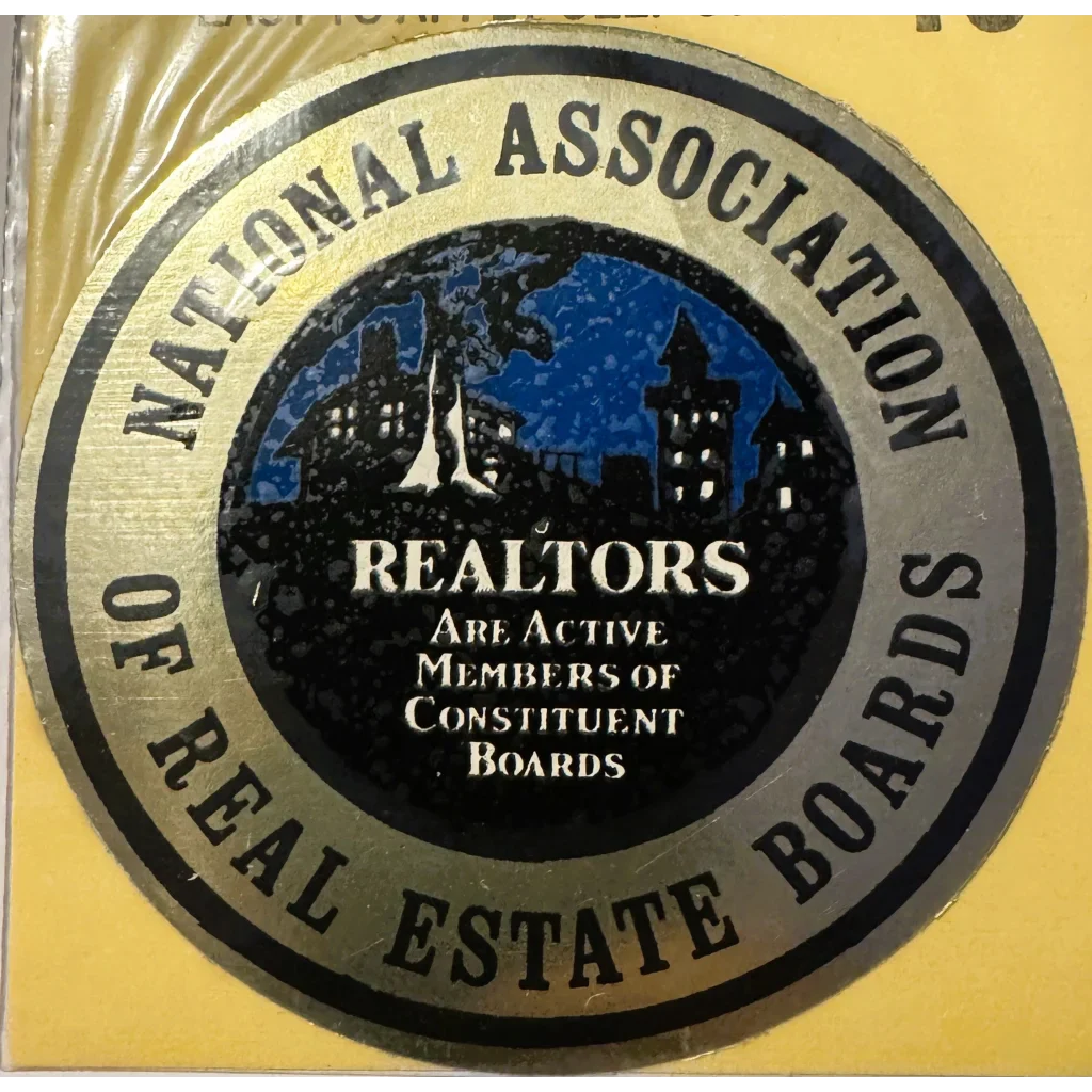 Rare Vintage 1960s Embla Crest Realtor Sticker Collectible