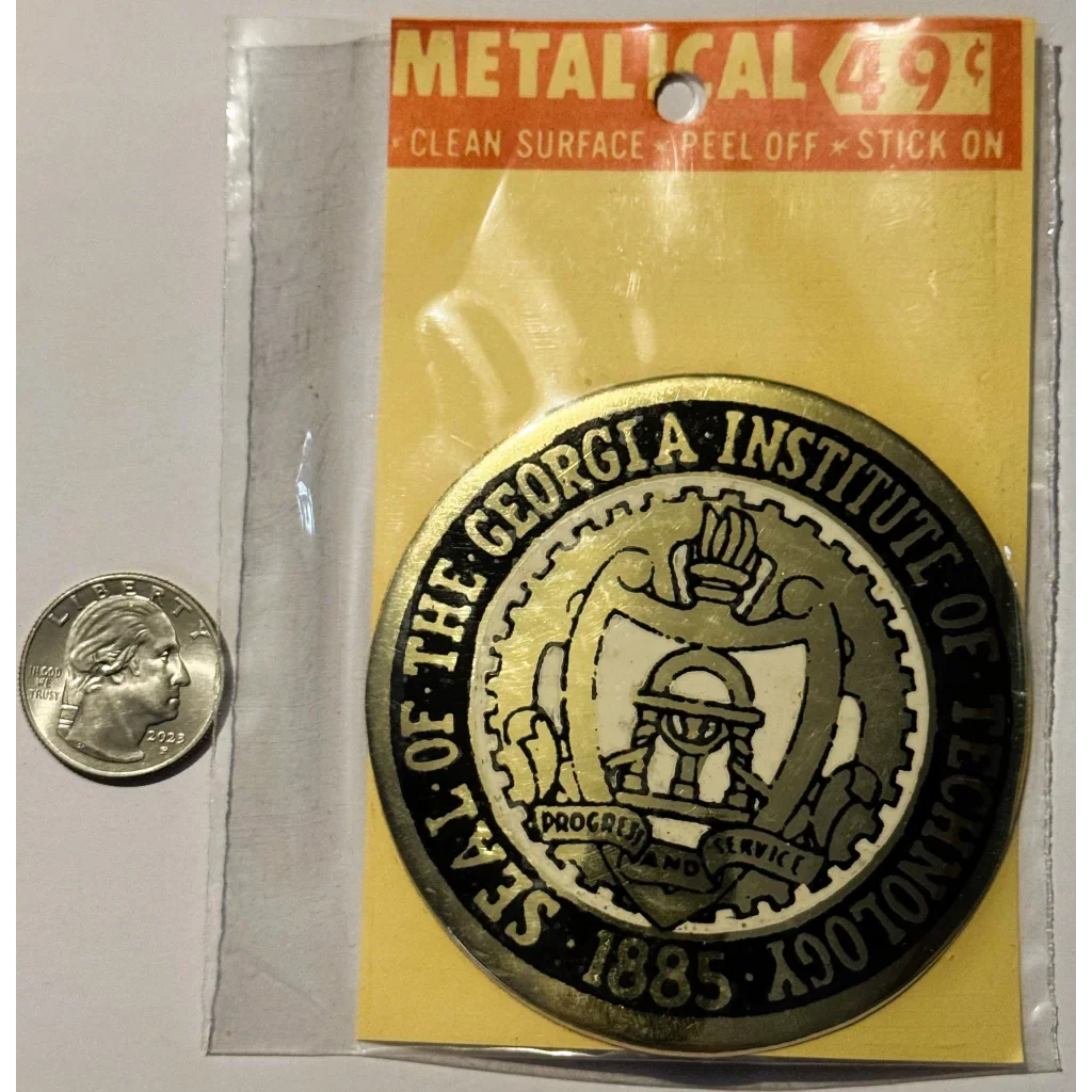 Rare Vintage 1960s Georgia Institute of Technology Seal Sticker