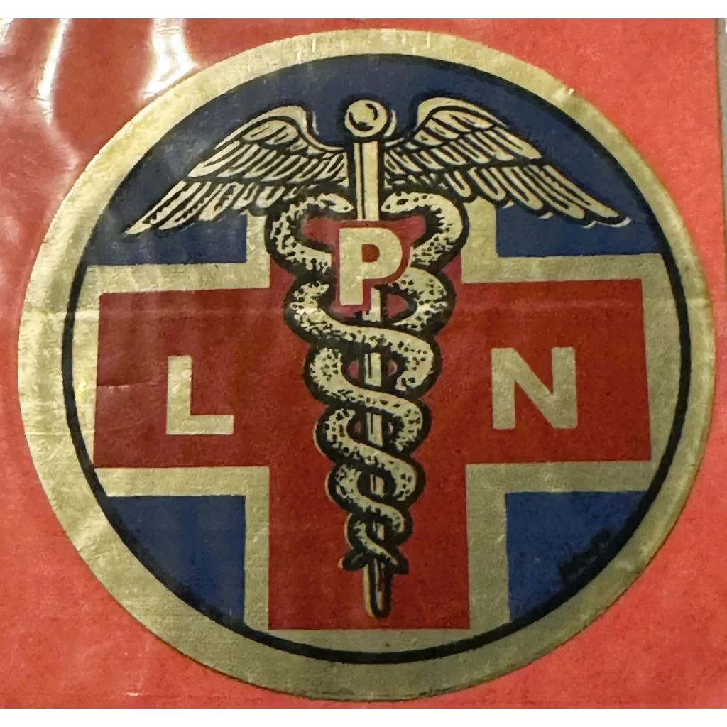 Rare Vintage 1960s LPN Emblem Crest Sticker Collector's Dream