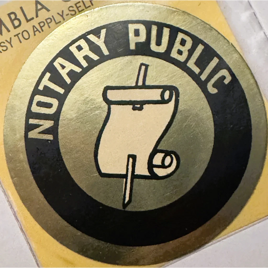 Rare Vintage 1960s Notary Public Embla Crest Sticker Unearthed