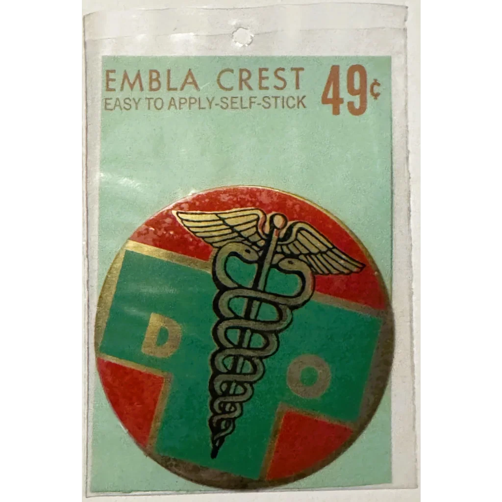 Rare Vintage 1960s Osteopathic Medicine Embla Crest Decal Unearthed