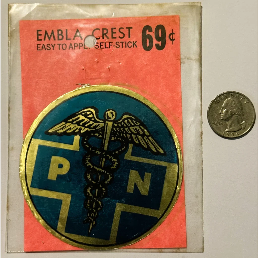 Rare Vintage 1960s Practical Nurse Emblem Embla Crest Collectible