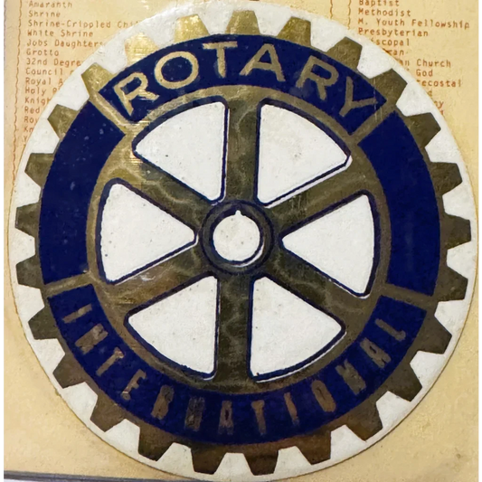 Rare Vintage 1960s Rotary International Embla Crest Decal Discovered