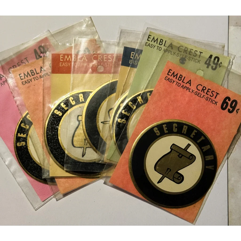 Rare Vintage 1960s Secretary Decal Embla Crest Collectible