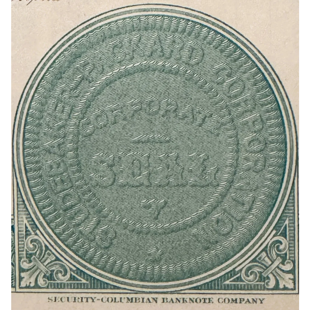 Rare Vintage 1960s Studebaker Packard Stock Certificate Teal Gem