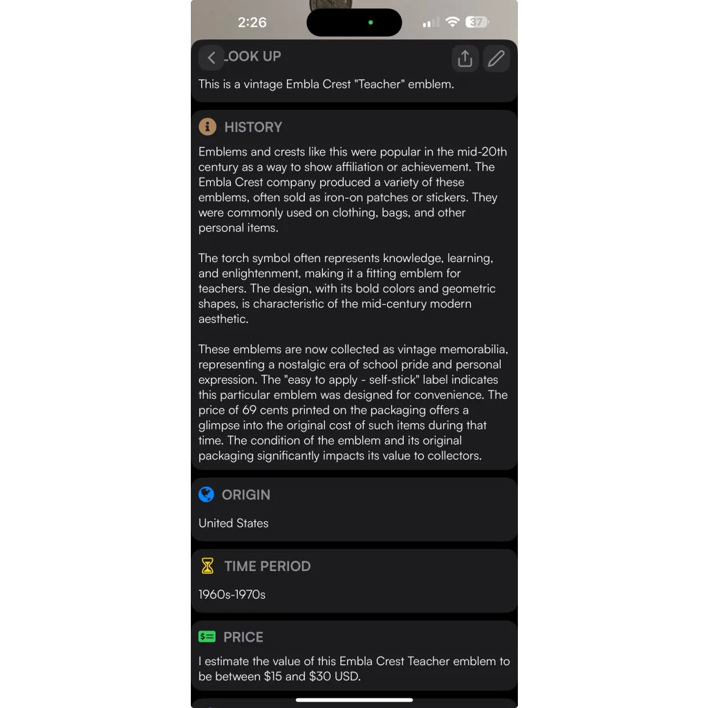 Rare Vintage 1960s Teacher Decal Celebrates Community Heroes