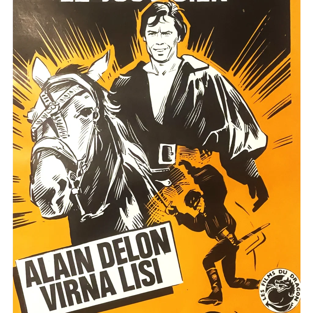 Rare 1964 Black Tulip Movie Poster Starring Alain Delon