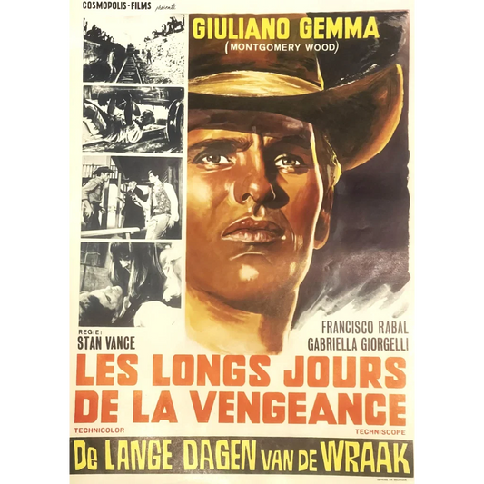 Rare 1967 Les Longs Jours De La Vengeance Belgium Movie Poster