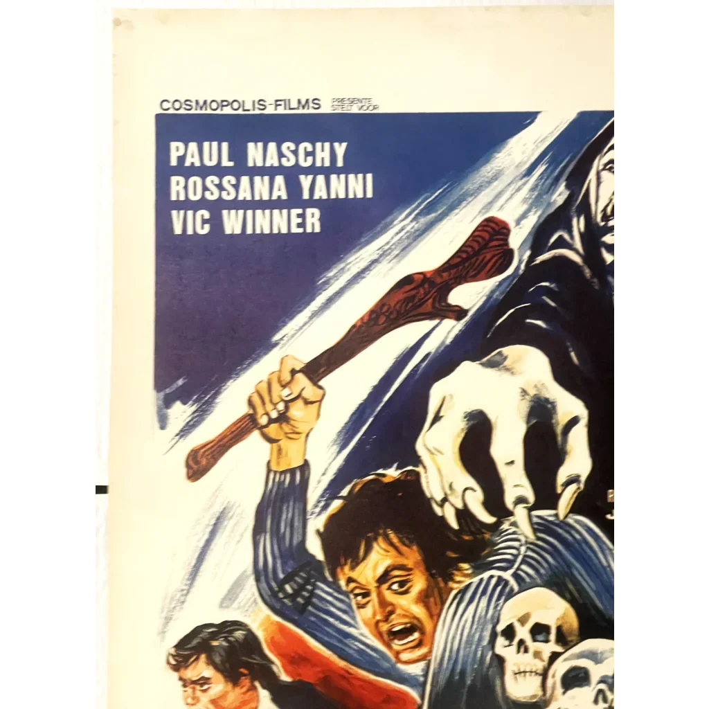 Rare Vintage Belgium Movie Poster The Hunchback of the Morgue 1973