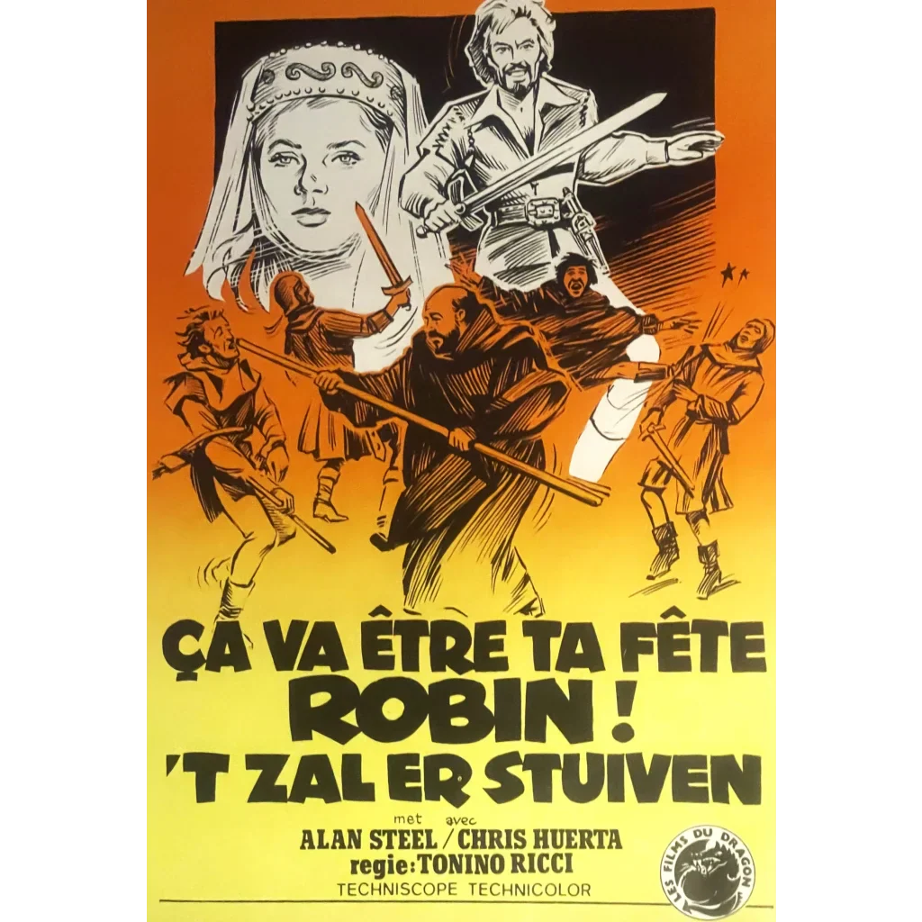 Rare 1976 Robin Hood Etre Ta Fete Belgium Movie Poster