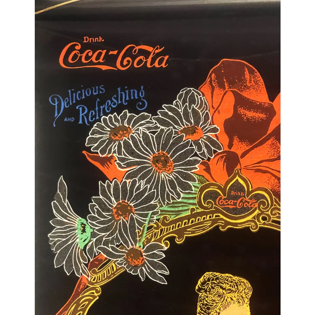 Rare Vintage Coke Coca-Cola Cloth Calendar Scroll Commemorating 1899