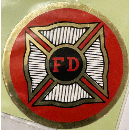 Rare Vintage Embla Crest Fire Department Sticker From the 1960s