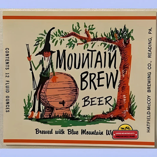 Rare Vintage Mountain Brew Beer Label from Reading PA