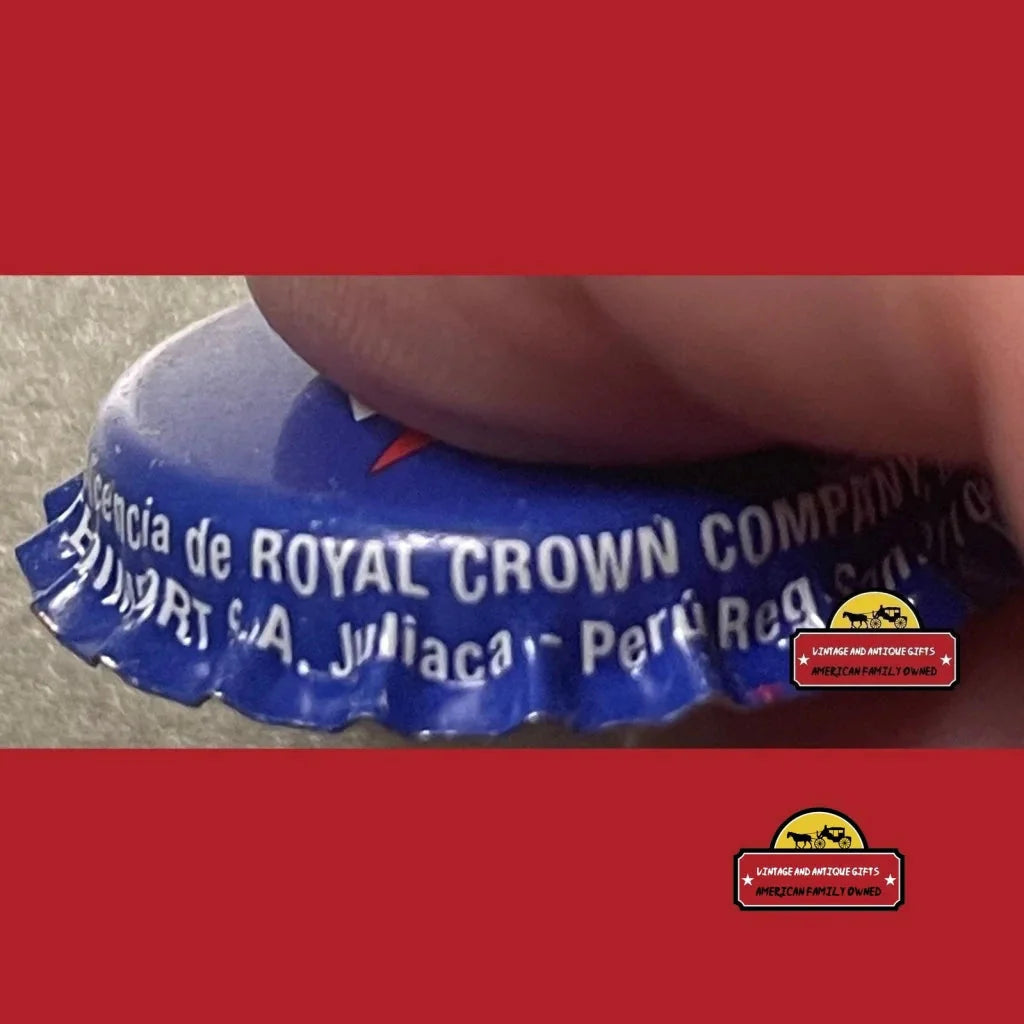 Rare 1980s Royal Crown Cola International Bottle Cap Collectible