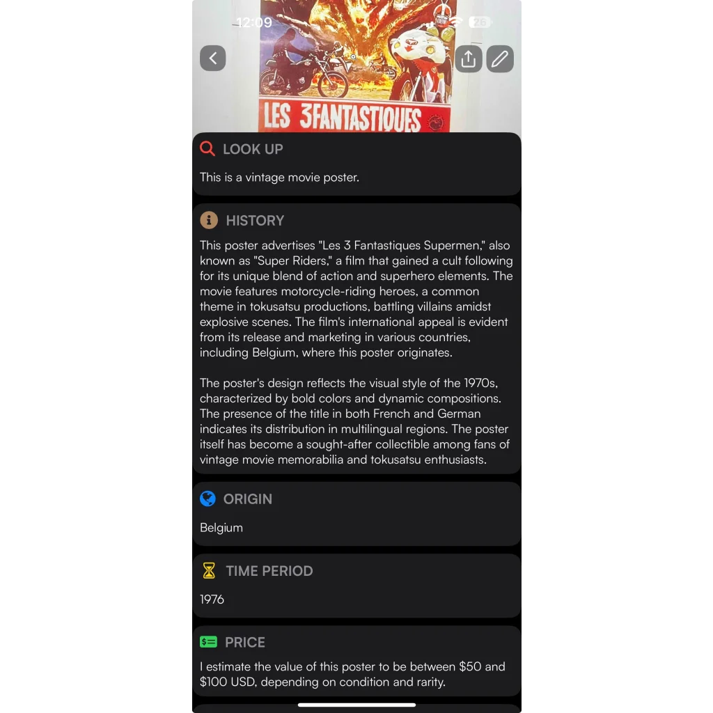 Rare Vintage Super Riders Movie Poster 1976 Belgian Film Treasure