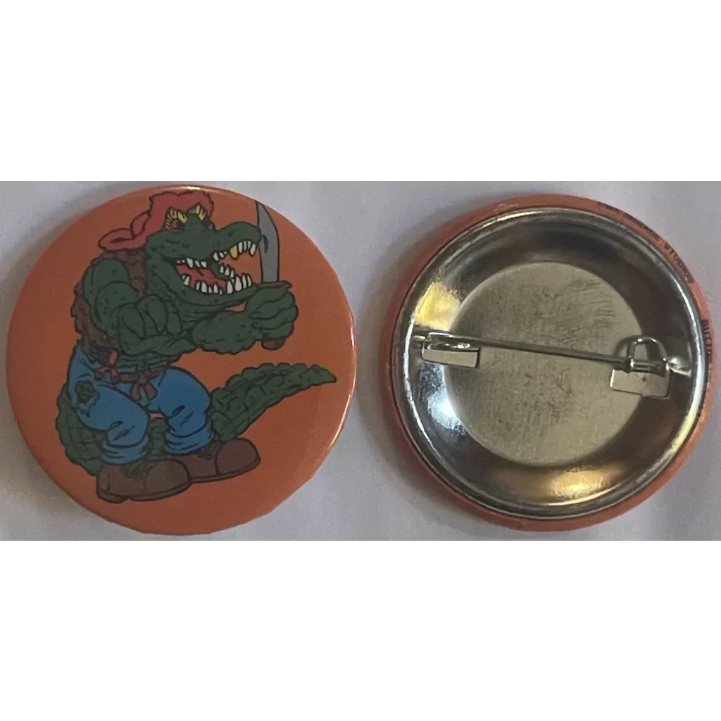 Vintage Teenage Mutant Ninja Turtles Leatherhead Movie Pin 1990