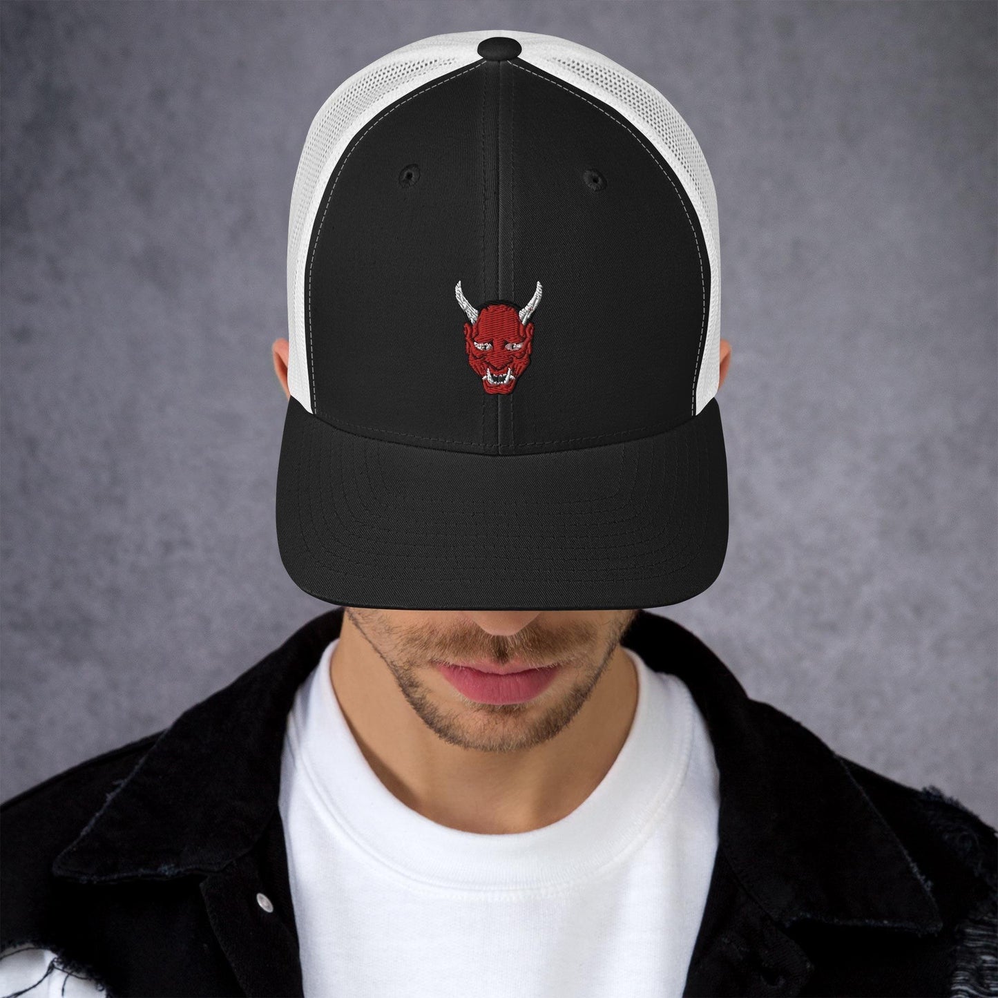 Lord Satan Trucker Cap for the Truly Happy - Lizard Vigilante