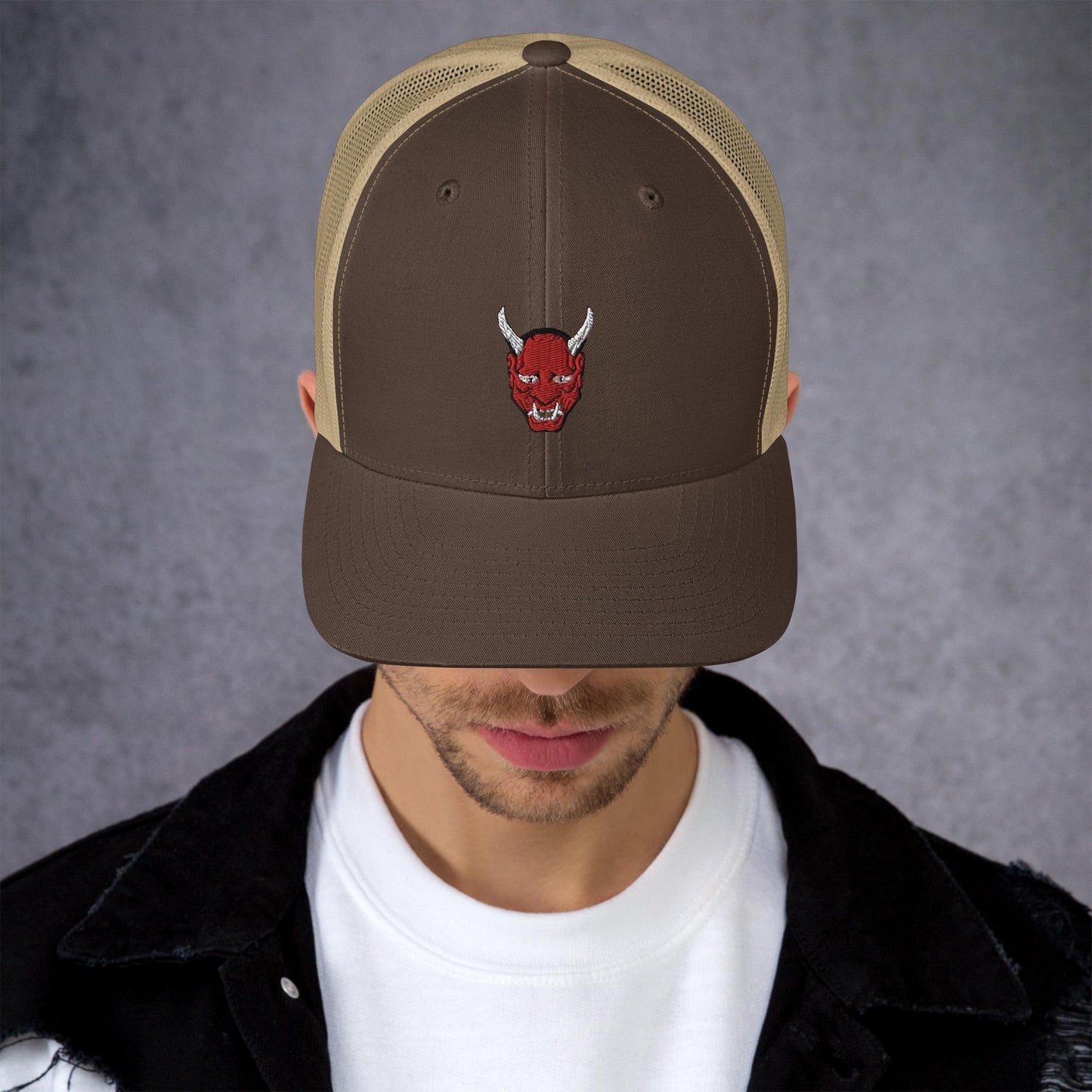 Lord Satan Trucker Cap for the Truly Happy - Lizard Vigilante