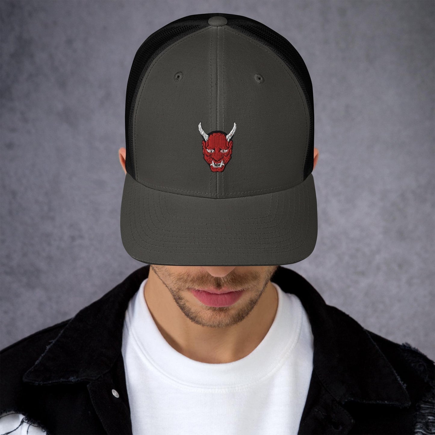 Lord Satan Trucker Cap for the Truly Happy - Lizard Vigilante