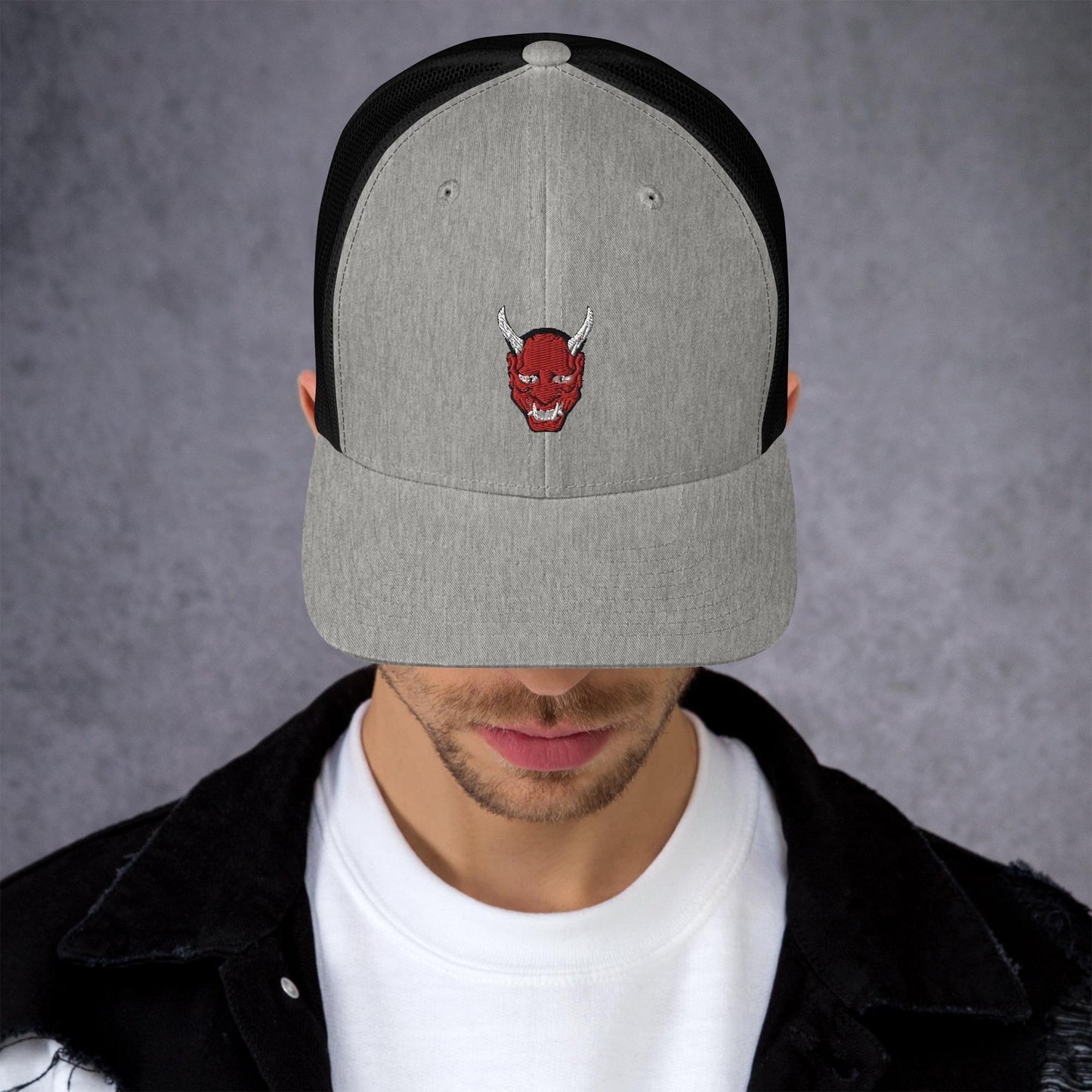 Lord Satan Trucker Cap for the Truly Happy - Lizard Vigilante