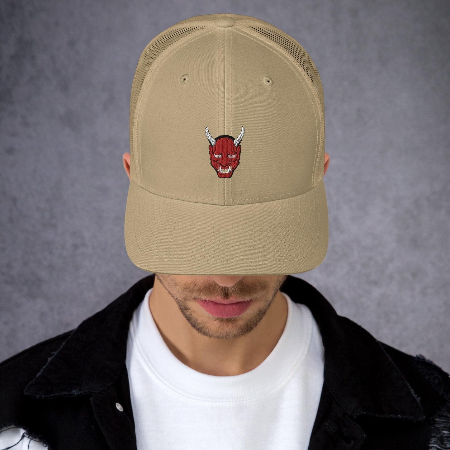 Lord Satan Trucker Cap for the Truly Happy - Lizard Vigilante