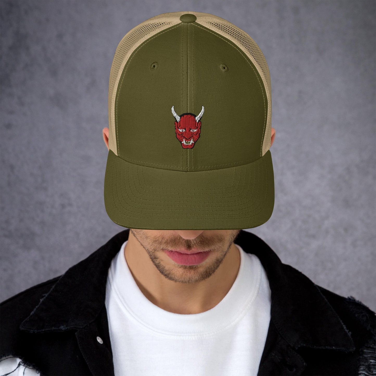 Lord Satan Trucker Cap for the Truly Happy - Lizard Vigilante