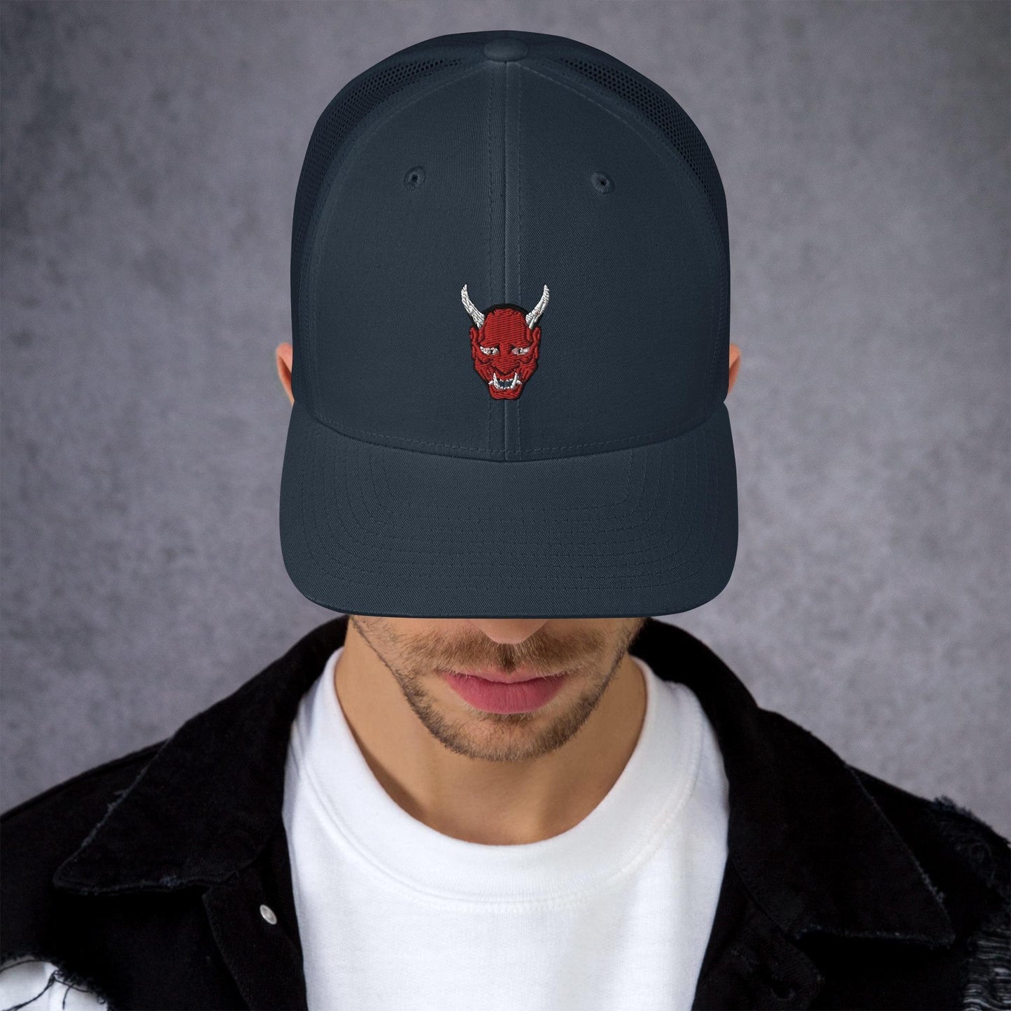 Lord Satan Trucker Cap for the Truly Happy - Lizard Vigilante