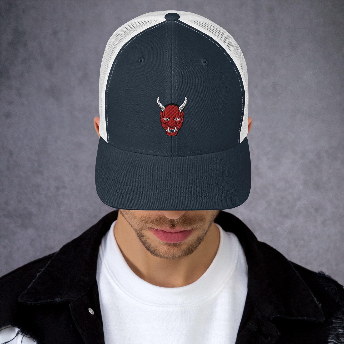 Lord Satan Trucker Cap for the Truly Happy - Lizard Vigilante