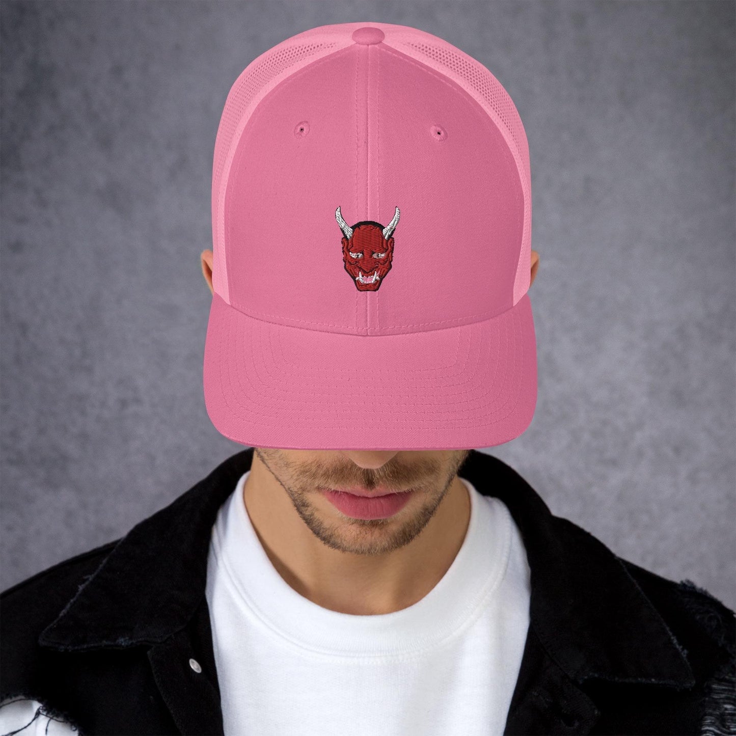 Lord Satan Trucker Cap for the Truly Happy - Lizard Vigilante