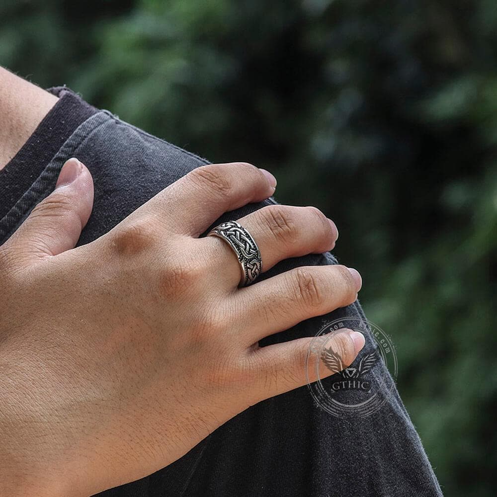 Retro Celtic Knots Stainless Steel Viking Ring