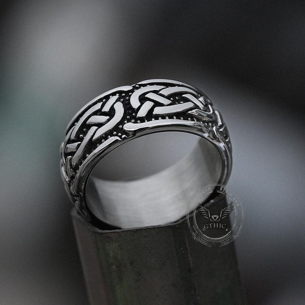 Retro Celtic Knots Stainless Steel Viking Ring