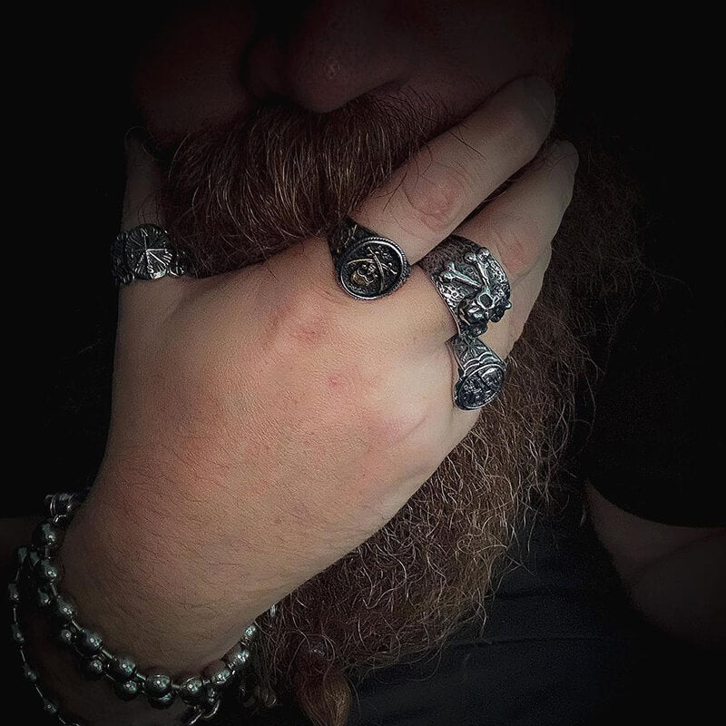 Retro Pirate Stainless Steel Skull Ring