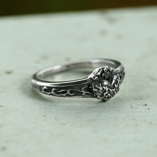 Retro Sacred Heart Of Jesus Stainless Steel Ring