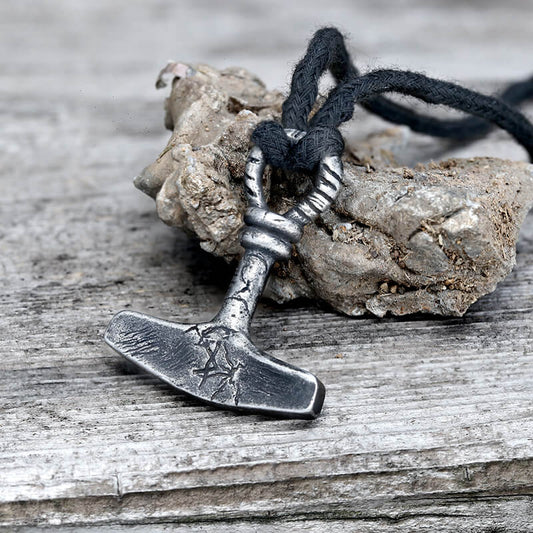 Retro Thor's Hammer Stainless Steel Viking Pendant