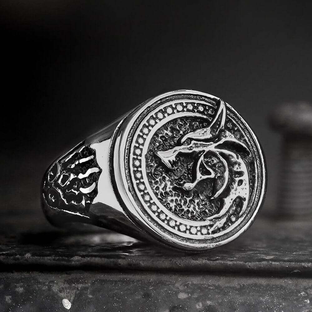 Witcher Wolf Stainless Steel Viking Ring