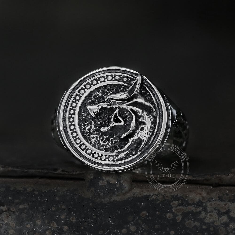 Witcher Wolf Stainless Steel Viking Ring