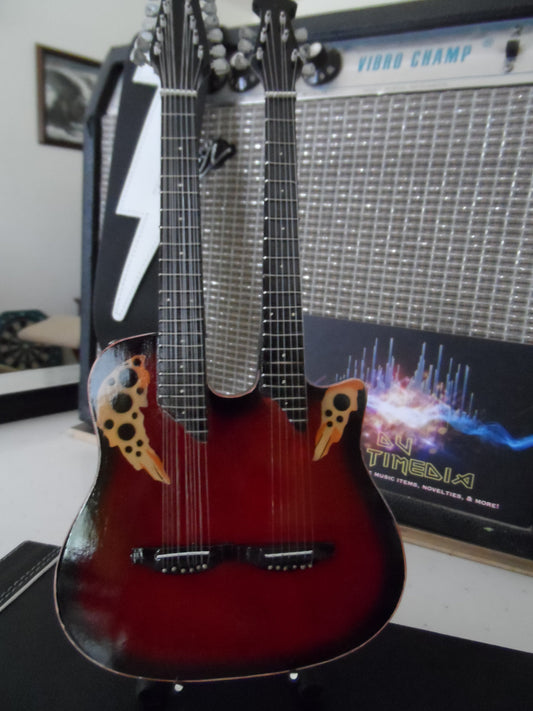 RICHIE SAMBORA - 1980 Ovation Double-Neck 1:4 Scale Replica Guitar ~Brand New~