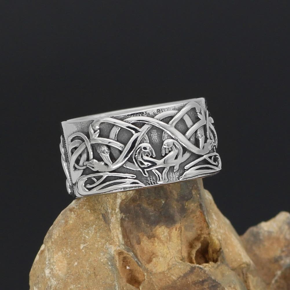 Celtic Ornament Knot Amulet Stainless Steel Ring