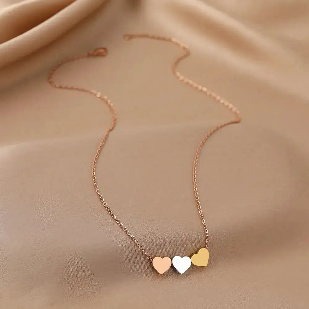 Stainless Steel Sweetheart Necklaces with Charms for Women