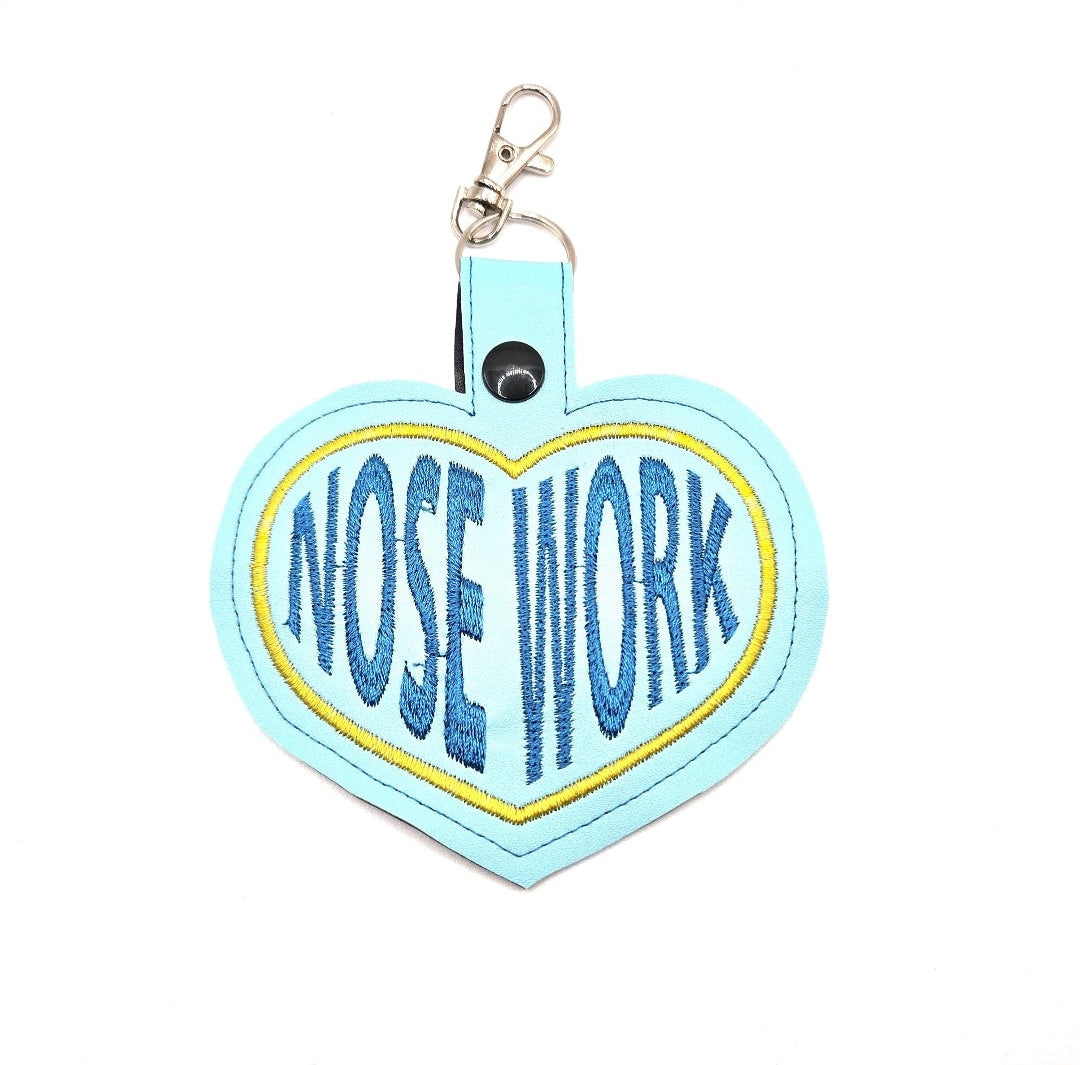 Small I Love Nose Work" Keychain Fob