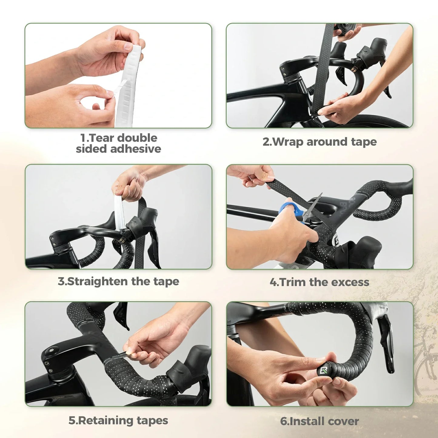 Road Bike Handlebar Tape 3mm Extra Long 220cm