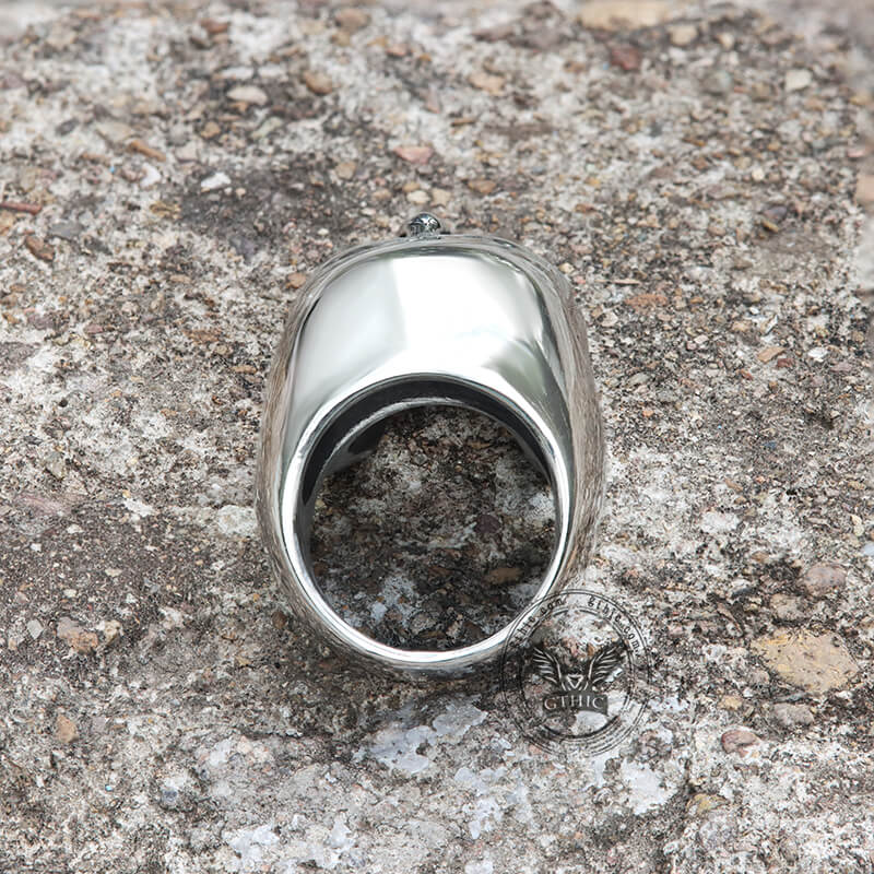 Roaring Stainless Steel Skull Ring