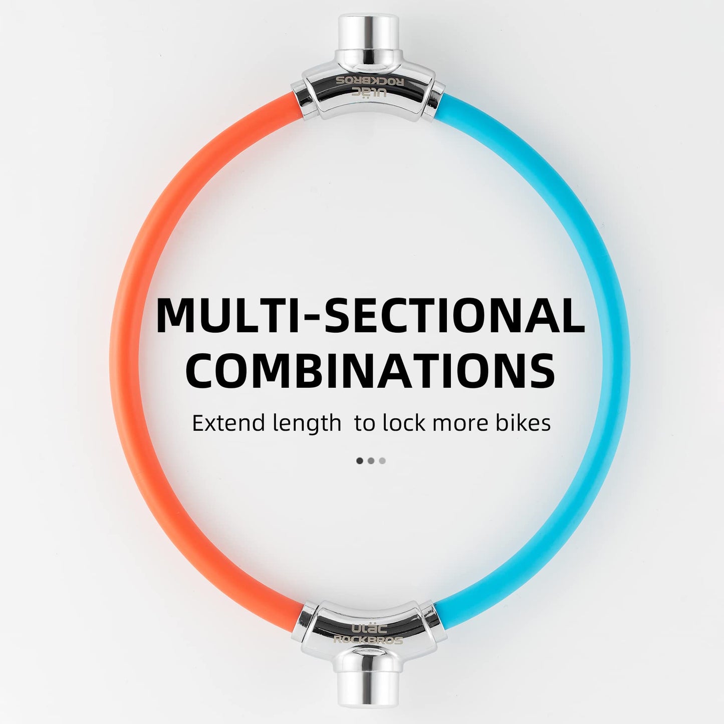 ROCKBROS Anti-Theft Bike Cable Lock Portable Key Lock Rustproof