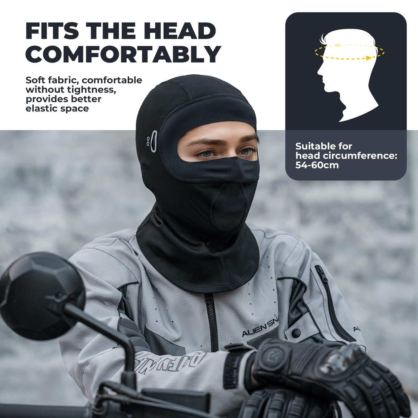 ROCKBROS Balaclava Ski Mask, Thermal Full Face Cover, Windproof Neck Warmer