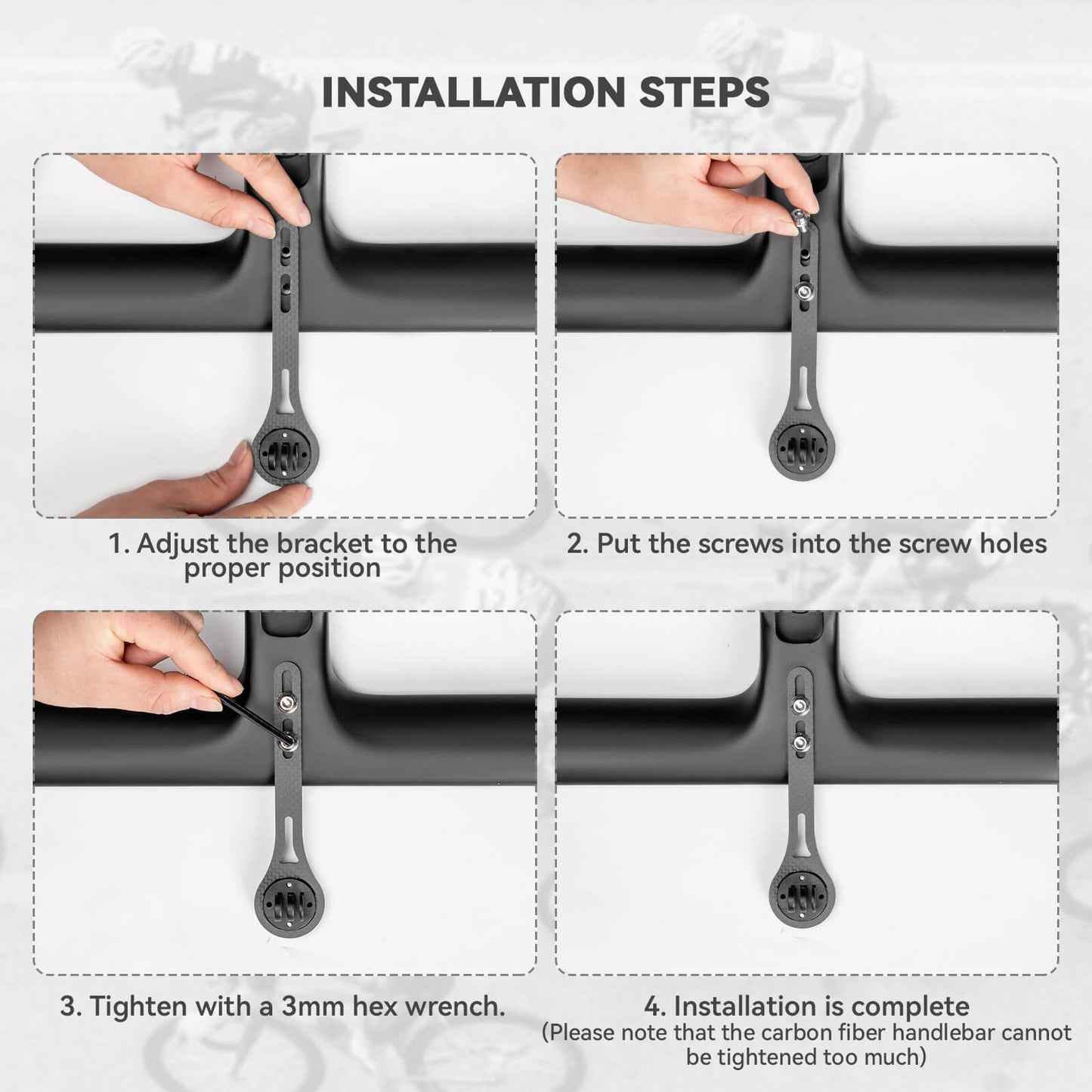 Bike Handlebar Mount For Computer & Light