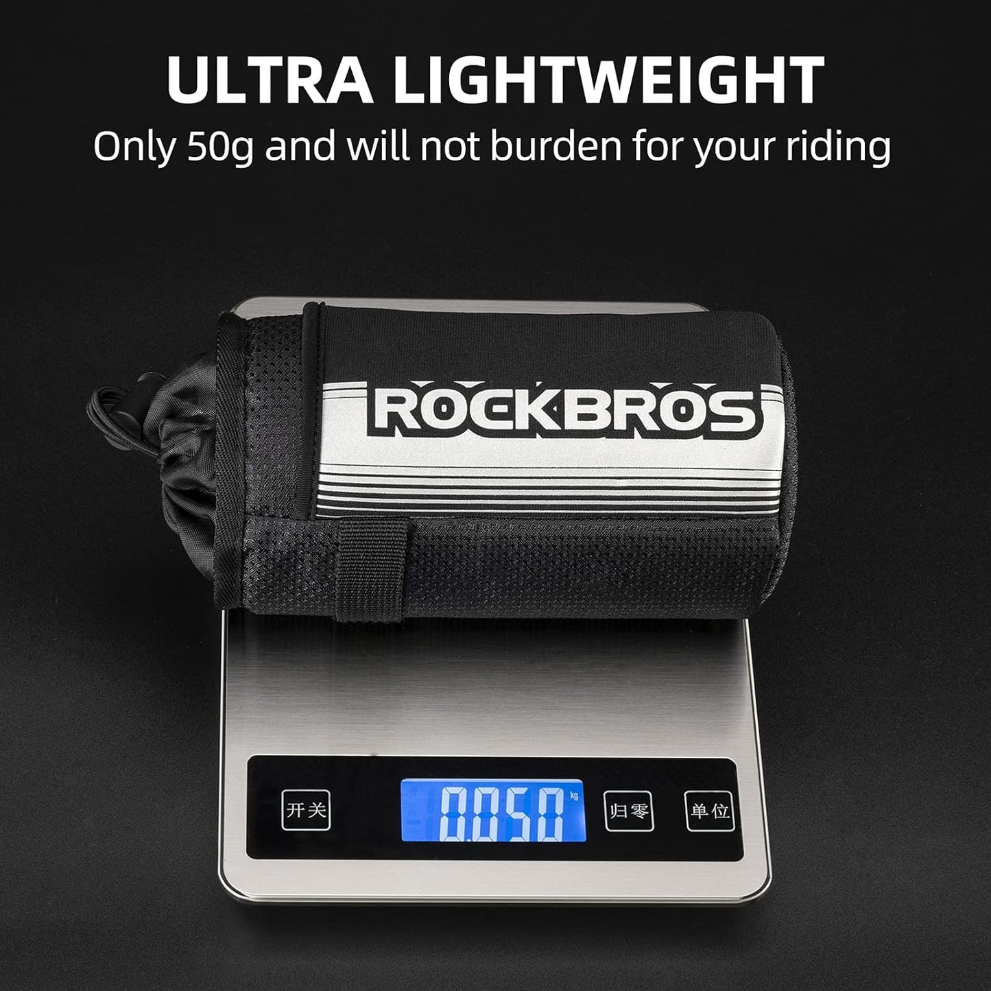 ROCKBROS Bike Water Bottle Holder Bag Handlebar Stem Bag