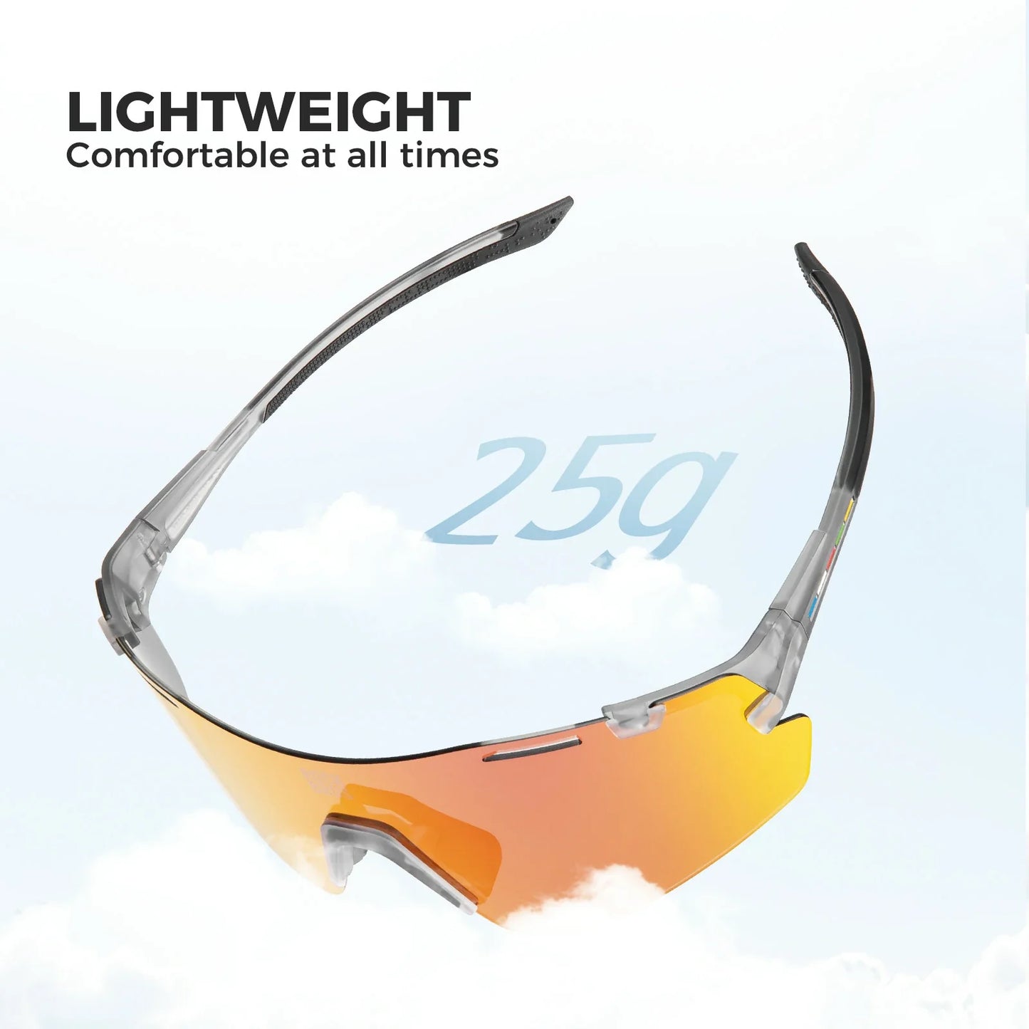 BOUNDLESS Three Lens Photochromic Cycling Sports Sunglasses