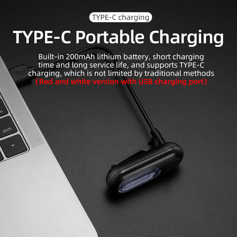 COB Mini Tail Light USB Dual Light Colors